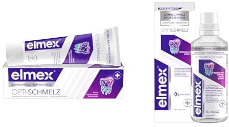 Bundle of Elmex Opti-Schmelz Professional Zahnpasta, 75 ml + Elmex Opti-Schmelz Professional Zahnspülung, 400 ml
