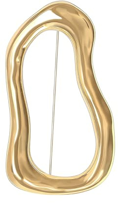 QEXUJOW Broschen & Anstecknadeln für Damen,Eine goldene Brosche mit unregelmäßiger geometrischer Form,eine modische Brosche,geeignet zur Verzierung von Damenbekleidung