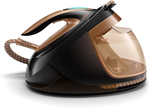 Philips Centrale Vapeur PerfectCare Elite Plus - Réglage température automatique, Pression de 8 Bars, Effet Pressing de 600 g, Semelle T-ionicGlide, Réservoir Amovible de 1,8L (GC9682/80)