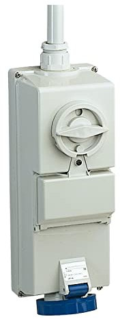 Schneider Electric 83454 Douille avec interverrouillage DISC-FUS. 16A 2P-E 2, Blanc