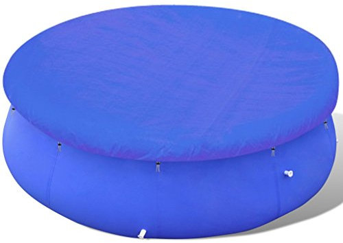 Festnight Poolabdeckung PE Rund Poolabdeckplane Pool Abdeckung 420 cm 90 g/m² für Rundbecken Dunkelblau