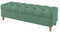 Furninero - Tiefer gepolsterter Sitzbank Sitzhocker Sitzruhe Betthocker Ottomane, mit Stauraum, Gerundete Beine, 140 cm breit, Majestic Velvet Mint Stoff (Licht zu reinigende), Grün