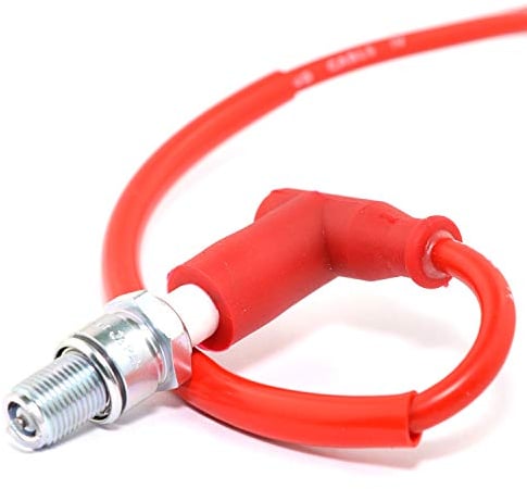 Easyboost Cappuccio Candela Rosso Alta Tensione Silicone di per Scooter Motocicletta Motosega Tosaerba Decespugliatore Vespa Bw’s Aerox Jog-R Derbi AM6 Malaguti F10 F12 Zip Typhoon Malaguti Aprilia SR