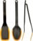 Fiskars Kit Cuisine, 3 Ustensiles de Cuisine, Functional Form, Pince Multi-Usages, 29 cm, Cuillère de Cuisine 29 cm, Spatule 29 cm, Plastique/Silicone, Noir/Orange, 1027306
