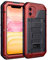 Beeasy iPhone 11 Case Red, Waterproof Shockproof Tough Heavy Duty, with Built-in Screen Protector 360 Degree Full Body Military Protective, Drop Proof Metal Rugged Cover for Outdoor Sport