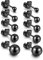 Jovivi 5 Paires Boucles d'oreilles Boule Clou d’Oreille en Acier Inoxydable Piercing Boucles d'oreilles Noir Boule 3mm-7mm.