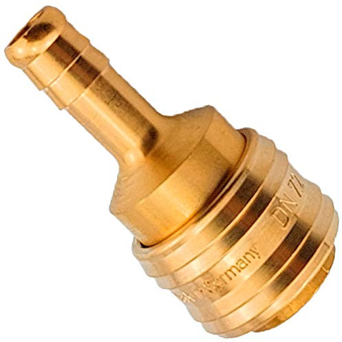 Qualitäts Druckluft Kupplung Stecker Verteiler Wanddose | Wunschausführung auswählen >>> Kupplung mit Tülle für Druckluftschlauch Innendurchmesser 8 mm