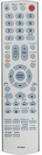 VINABTY SE-R0330 Replacement Remote Fit for Toshiba TV DVD Combo Sub SE-R0329 19DV555DG 19DV556DB 22DV555DG 22DV556DB 19DV616DG 22DV615DG 26DV615DG 19DV665DB 22DV665DB 22DV667DB 26DV665DB 26DV713B