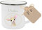 Manufaktur Liebevoll Emaille Tasse Kinder Geschenk personalisiert Kindertasse Schaf Geschenk mit Name Kinder Geburtstagsgeschenk Tasse (Motiv “Malou Schaf”)
