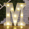 BESCH Letra Luminosas mayúscula Decorativas de Plástico 22cm (M) para decoración del hogar con Luces LED de color Blanco
