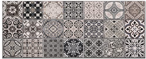 Panorama Spritzschutz Graues Hydraulisches 40x200 cm - Küchenrückwand Platte - Küchenwand - Küche Selbstklebend