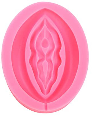 iiniim 1Pcs Vulva Ausstecher Silikonform 3D weiblich männlich Organ Ausstechformen Fondant Torten Backformen Lustige Artikel Schokoladenform DIY Brot Keks Rosa Einheitsgröße