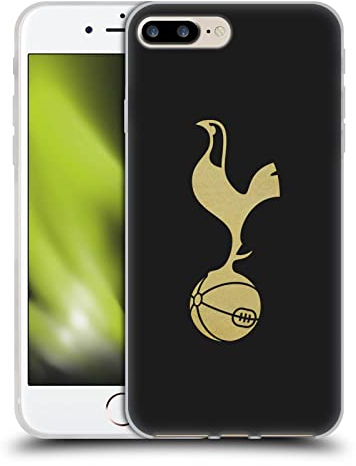 Head Case Designs Officially Licensed Tottenham Hotspur F.C. Black And Gold Badge Soft Gel Case [Military Grade Protection] Compatible With Apple iPhone 7 Plus/iPhone 8 Plus