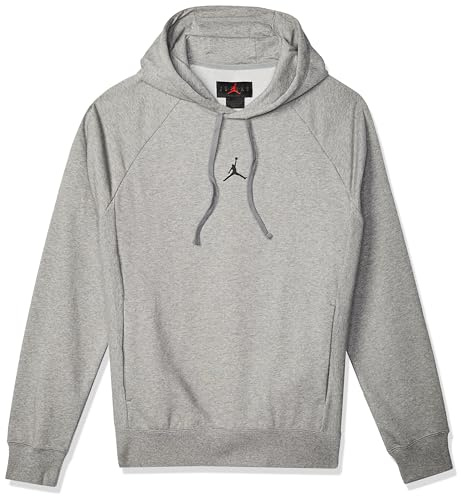 Nike Jordan Herren Sweatshirt mit Kapuze Sport Dri-Fit Crossover Grau Code DQ7327-091, Grau/Schwarz, L