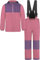 normani Kinder Winter Set - wasserdichte Ski Winterhose mit Hosenträgern und Winterjacke Schneeanzug Ski Set für Jungen und Mädchen Farbe Rose Größe 146-152