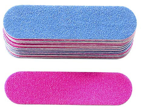 100Pcs Nail Files Double Color Wooden Mini Buffer Sanding 180/240 Disposable Manicure Tools