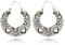 Cubahop Vintage Mandala Blume Quaste Pailletten Ohrringe Drop Dangle Ohrringe Tribal Ethnische Hoop Ohrringe Schmuck Geschenke für Frauen und Mädchen (Silber C)