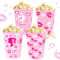 JeVenis 12PCS Hot Pink Gril Party Favors Popcorn Box Taschen Geschenktüten Hot Pink Grill Geburtstag Dekoration