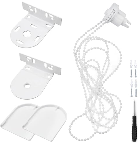 posionks 32 MM Rollo Halterung Fenster Klemmfix Rollo Ersatzteile Kettenzug Klemmfix Halterung Mit Montageschraubendreher Geeignet für Rollos mit 25 mm Rollowelle Zubehörsatz für Rollokomponenten