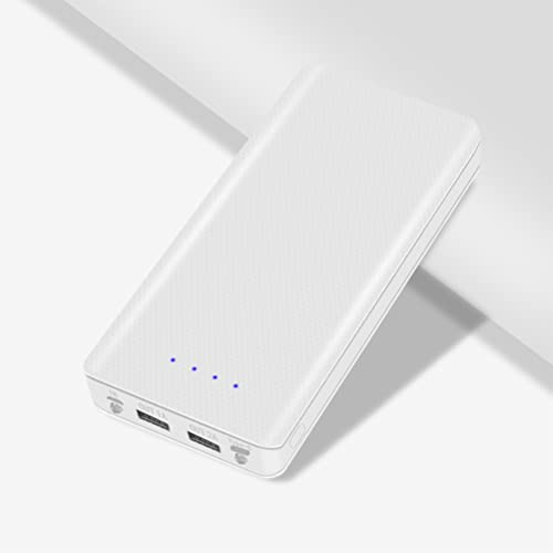 FTVOGUE DIY 8X Batterieladegerät Box, 5V 2A 2 USB-Anschlüsse Power Bank Case Kit mit Betriebsanzeige für DIY Power Bank Shell Box (White)
