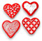 all-around24 Handwärmer Set Taschenwärmer Kinder Wiederverwendbar, handwärmer Knick Taschenwärmer Weihnachten Hand Wärmer Fingerwärmer Wiederverwendbar (4er Set Herzen 1)