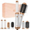 Warmluftbürste Set 6 in 1, UKLISS Haartrockner Air Styler 1000W, Airflow Lockenstab Automatisch, Massage Heißluftbürste, Rundbürste Föhn, Haarglätter Bürste, Stylingbürsten, Geringerer Haarausfall