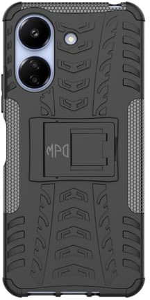 Funda para móvil Xiaomi Redmi 13c / Poco C65 con Soporte Protección 360 Grados 2 en 1 Carcasa Dura Resistente Antigolpes Protectora Heavy Duty Rugged Armor Case (Xiaomi Redmi 13c / Poco C65, Negro)