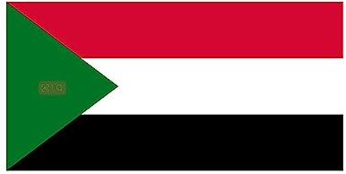 Stormflag Bandiera sudan 3x5ft/90x150cm 90g di poliestere 2 occhielli,1 Occhiello in Ogni Angolo, in metallo e Doppio ago