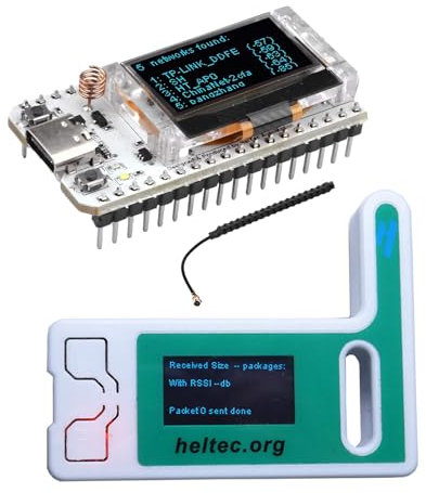 diymore für ESP32 LORA Entwicklungsboard mit Kunststoffgehäuse,für ESP32 LoRa Entwicklungsplatine mit OLED Display und Antenne Typ C Dual-Core IOT Board 240MHz Bluetooth WiFi Modul CP2012