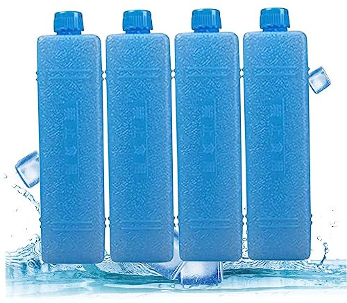 Jeorywoet Ice Packs 4Pcs Long Lasting Freezer Blocks Reusable Portable Cooler Freezer Ice Packs Keep Cool for Refrigerator Air Conditioner Fan Random Color Ice Packs For Cool Box