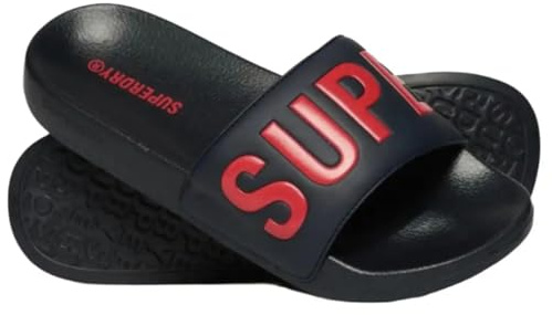 Superdry Damen CORE Graphic Pool Slide Sandal, Nautical Navy, 40 EU