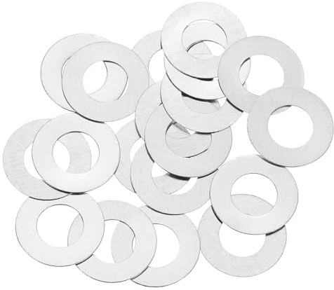 QUARKZMAN 20 Stück M5 Unterlegscheiben, 5x10x0,1mm 304 Edelstahl Flache Beilagscheiben für Schraube, Bolzen, Automobil, Industriemaschinen