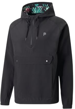 Palm Tree Crew Men's Puma X PTC Anorak Jacket, Black, S