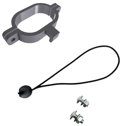 Generisch 50 mm x 30mm ⌀ Halterung Planenspanner für Poolabdeckplane Poolplane – Grau – passend für Intex & Bestway (50mm x 30mm - 10er Set (oval rechteckhalbkreis))