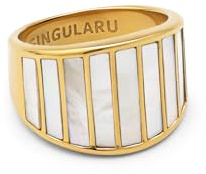 SINGULARU Ring Siren Shells Edelstahl vergoldet Damenschmuck