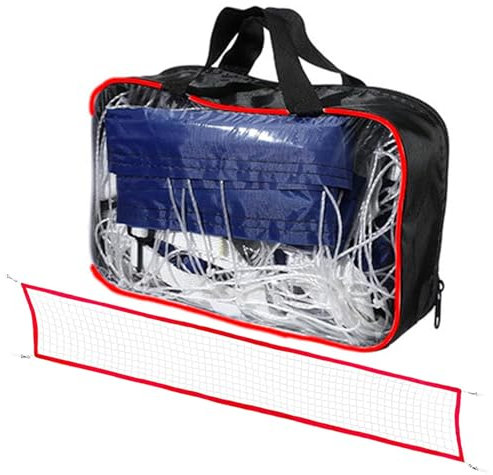 BommFu Filet De Volley pour Piscine, 450x90cm Jeu De Volley Ball Portable pour Piscine, Accessoire Sportif Réglable pour Et Adultes en Extérieur Jardin Fête Familiale