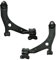 TRQ Querlenker vorne unten mit Kugelgelenk Set kompatibel mit 2004-2009 Mazda 3 2006-2015 5
