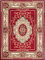 Carpeto Orientteppich Teppich Rot 160 x 220 cm Medaillon Muster Kurzflor Verona Kollektion