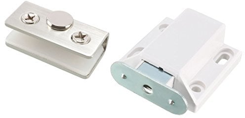 Sourcingmap 5–8 mm Glas Tür Magnetic Touch Catch Latch Verschluss Kunststoff weiß mit Clamp Set