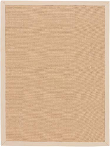 carpetfine Sisalteppich Beige 200x290 cm | Moderner Teppich für Wohn- und Schlafzimmer