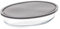 Plat ovale en verre avec couvercle - 30 x 21 cm