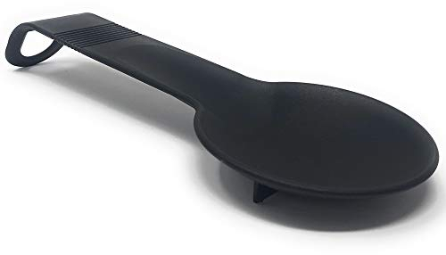 Space Home - Repose-Cuillère - Repose Cuillère Cuisine, Repose Cuillère Multifonction, Porte Stensiles De Cuisine Pour Louches, Pinces, Spatule, Porte-Cuillère Pour Cuisinière - Nylon - Noir