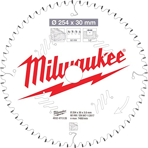 Milwaukee 4932471320 Circular Saw Blade for Mitre Saws 60 Teeth 3 x 254 mm