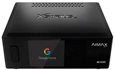 Xsarius AIMAX OTT BT 4K UHD Android 8.0 TV IP Mediaplayer H.265 HEVC, 16GB Flash, 2GB DDR4, Bluetooth Fernbedienung, 2.4/5GHz Dual WLAN, 1.77 TFT LCD, Google Play, Premium TV, Schwarz