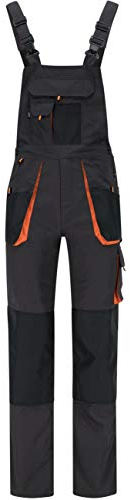 BWOLF Atlas Salopette de Travail pour Homme avec Poches Multifonctions Gris/Orange - Gris - X-Large