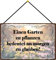 Blechschild mit Kordel 30 x 20 cm Garten Spruch: Einen Garten zu Pflanzen bedeutet an Morgen zu glauben ! - Blechemma