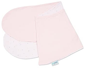 pic Bear Ersatzbezug für Stillkissen - hochwertige anschmiegsame Jersey Baumwolle für Lagerungskissen - Seitenschläferkissen - 194 cm Premium - Punkte Bunt - Uni Bay