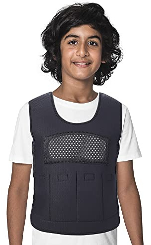 Weighted Vest for Kids(Ages 10+, Large) – Fully Adjustable Sensory Compression Vest for Children with Autism, ADHD, SPD - Includes 3lb Removable Weights