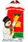 DGL Glittering Window Silhouette Brand Santa Snowman Sleigh Train Merry Christmas Sign Christmas Tree 20 Light Mains Operated (Snowman Posting Letter)