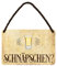 Schnaps Schild - witziges Metallschild mit Kordel und Saugnapf - lustiges Blechschild für Schnapstrinker - Deko für Küche Restaurant Wirtshaus Biergarten Kneipe Pub Bar Kellerbar Hausbar - 18x12cm